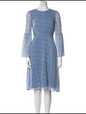 LK Bennett Silk Light Blue Abbie Dress